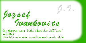 jozsef ivankovits business card